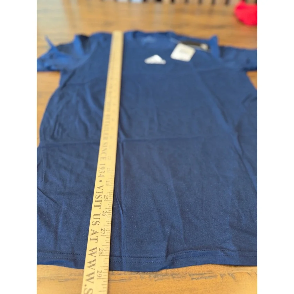 Adidas Kids Amplifier Tee Collegiate Navy White Logo T-Shirt Size M